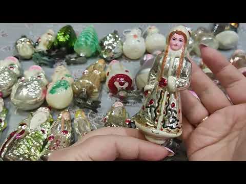 Видео: Выпуск 33 дед морозы,снегурочки Советские ёлочные игрушки 
