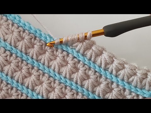 Видео: Супер легкая выкройка детского одеяла крючком для начинающих ~ Trend 3D Crochet Blanket Pattern