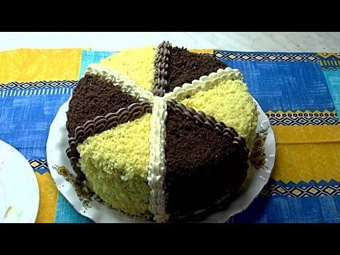 Видео: Торт "Махровый".  "Кудряш".Бисквитно  кремовый торт.