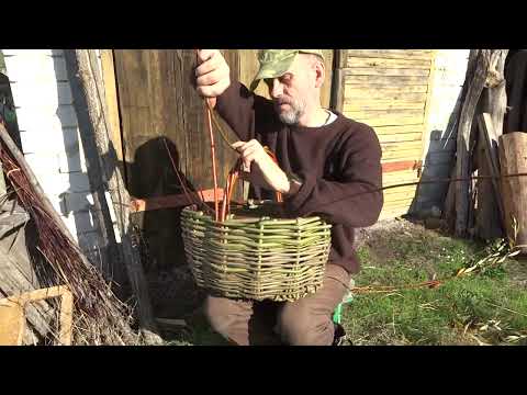 Видео: Плету ручку к корзине .