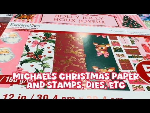 Видео: Рождественская бумага Michaels 2025, штампы, штампы и наклейки