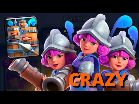 Видео: Мощная колода с Королевскими рекрутами, кабана ми и тремя мушкетерами #клешрояль#клеш #clashroyale 