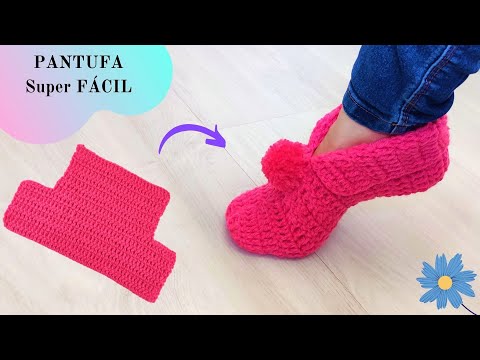 Видео: Тапочки EASY STEP BY CROCHET