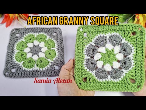 Видео: Бабушкин квадрат: удивительный 🤩 урок по вязанию африканского цветочного узора «бабушкин квадрат»...