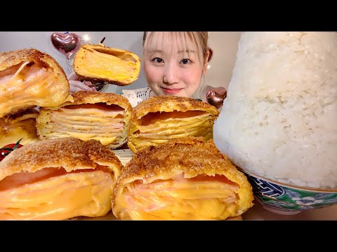 Видео: ASMR Жареный сыр с ветчиной【русские субтитры】【Mukbang/ Eating Sounds】