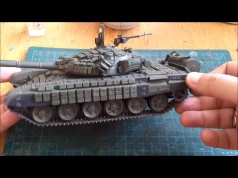 Видео: танк Т-72Б (Zvezda) scale 1\35 шаг 4