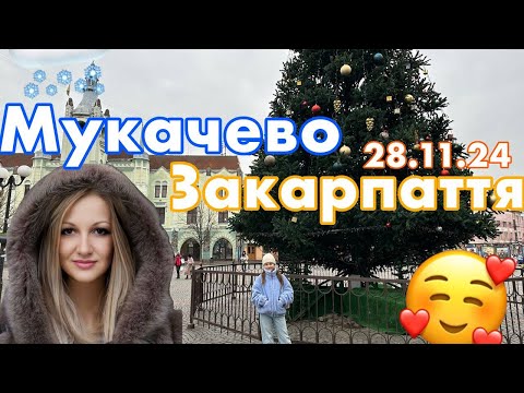 Видео: МУКАЧЕВО🥰ЗАКАРПАТТЯ✅ЯЛИНКА В ЦЕНТРІ🎄28.11.2024🐾 Silverland Супермаркет👍ПРОГУЛЯНКА МІСТО В ДОЩ🌧️