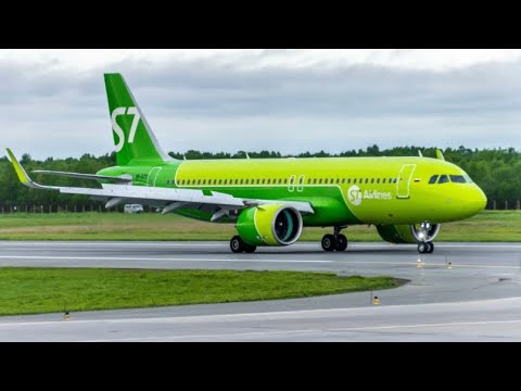 Видео: Посадка самолета #s7 Новосибирск-Бишкек #angelina #топ #top #airplane #jet #plane