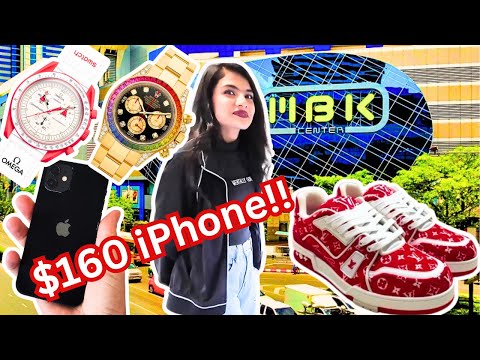 Видео: Раздача поддельных часов на рынке MBK Centre Bangkok! Поддельные часы Rolex, поддельный iPhone!