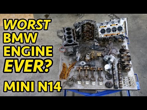 Видео: Разборка двигателя Mini Cooper S (BMW/Peugeot) N14 Turbo. Почему люди их покупают?