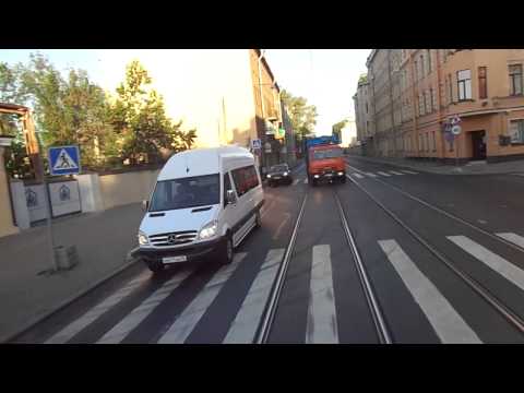 Видео: Трамвай Санкт-Петербурга 81: ЛВС-2005 б.1108 по №25 (14.09.13)