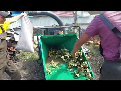 Видео: Японский измельчитель веток Furukawa .