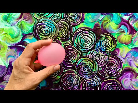 Видео: #124 Скрученный воздушный шар, акриловая заливка, художественная живопись