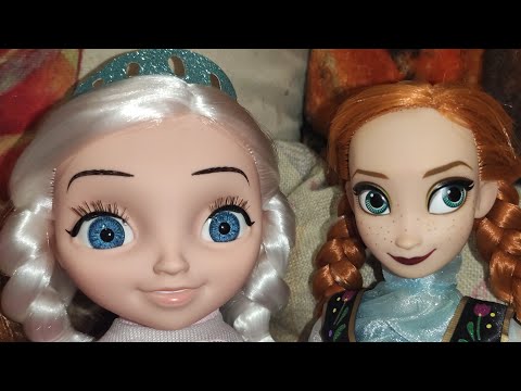 Видео: две зимы с косичками. Алёнка царевна карапуз и Анна фрозен принцесса Дисней из холодного сердца