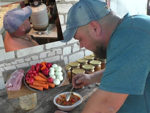 Видео: Мясо с овощами в автоклаве