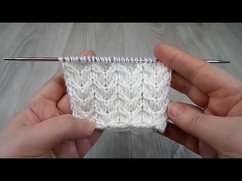 Видео: Узор коса со снятыми петлями. Вязание спицами.