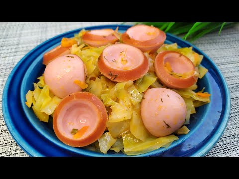 Видео: Тушеная капуста с сардельками (солянка из капусты)🥦🥦