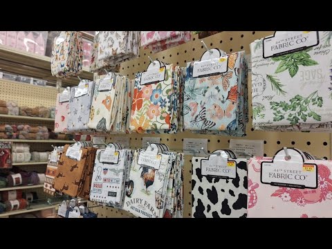 Видео: Магазин для Рукоделия в Америке Hobby  Lobby - Отдел Ткани и Пряжа для Вязание, оцените Выбор товара