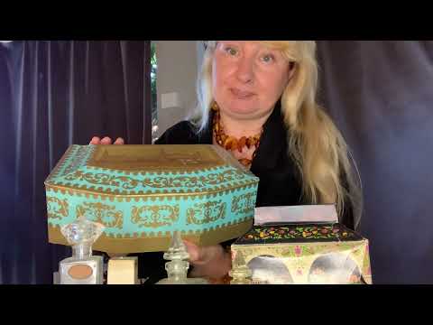Видео: Бьютибоксы СССР Парфюмерные ларцы Новой Зари. Голубой ларец. Чёрный ларец. Русский ларец