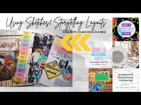 Видео: Использование эскизов | Shake it, Scrap it Create it неделя 41 #30dscbl19 дни 12–14 #h2kakws