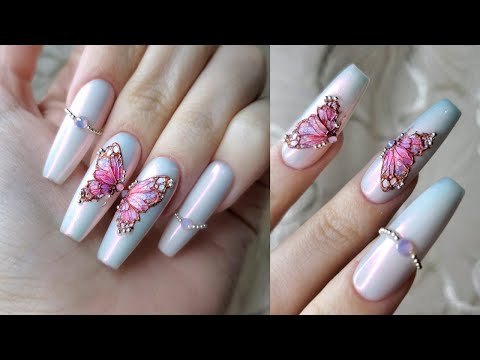 Видео: Делаю ногти самой себе 🎀 | Дизайн | Маникюр (no talking)