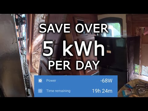 Видео: Как мы экономим более 5 кВт/ч в день — в нашем автодоме установлен новый холодильник!