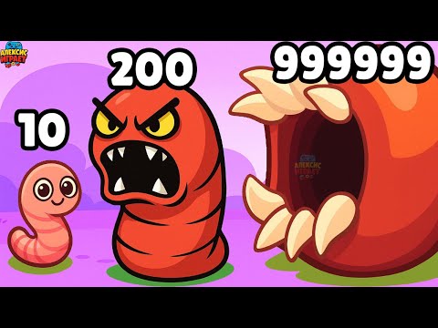 Видео: ОГО! БОЕВОЙ ЧЕРВЬ ВЫЩЕЛ НА ОХОТУ В ИГРЕ Worm Race Boss Fight