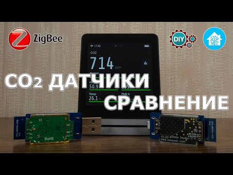 Видео: Zigbee датчик CO2, внешние конвертеры z2m, сравнение сенсоров MH-Z19B, Senseair S8 и Sensirion SCD30