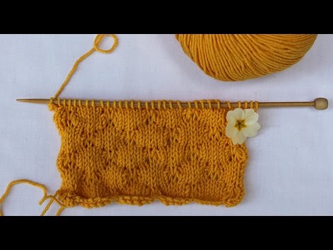 Видео: Узор спицами «Крупные пузыри»