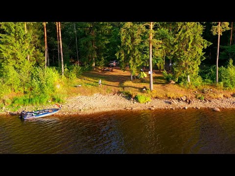 Видео: Рыбалка с ночёвкой. Окунь, жерех, щука. Готовим на костре пельмени. Погодка супер.