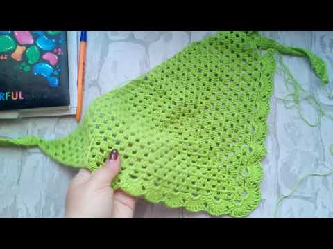 Видео: Косынка для дочки из alize bella На лето самое то....