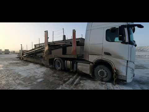 Видео: Выгрузка в городе Актау,  последствия гололёда, про дороги и вождение