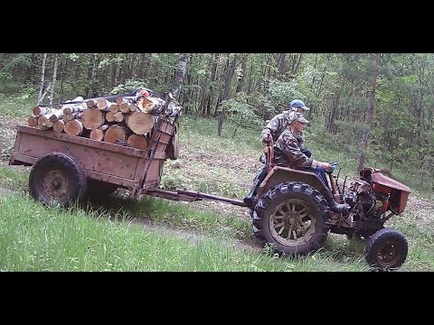 Видео: НА МИНИТРАКТОРЕ ЗА ВАЛЕЖНИКОМ