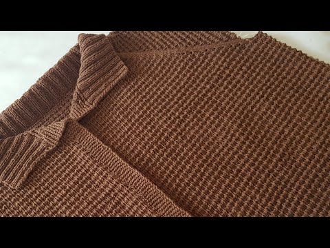 Видео: Начиная с изготовления кардигана размера 4XL с воротником, часть 2