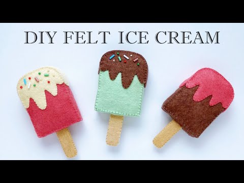 Видео: мороженое войлока  - ручная работа | DIY Sewing : Felt Ice Cream