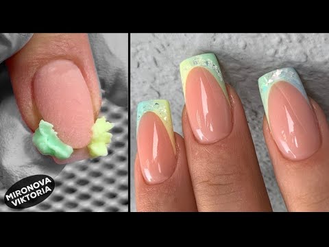 Видео: Радужный френч. Летний дизайн ногтей.