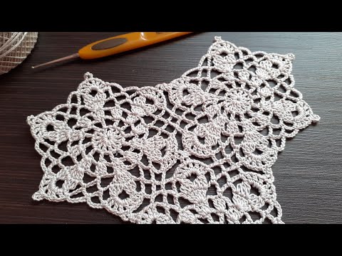 Видео: Ажурный мотив крючком . Соединение. Easy crochet motif patterns