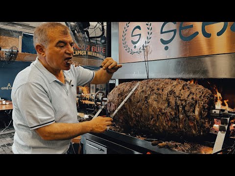 Видео: Легендарный турецкий Cağ Kebab | Şehzade Cağ Kebab в Стамбуле