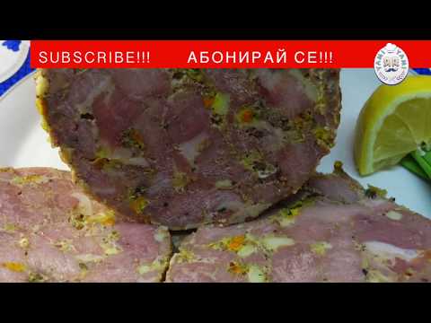 Видео: Зимняя колбаса с натуральными цветами. Без нитритной соли - SUB - Yami Yami