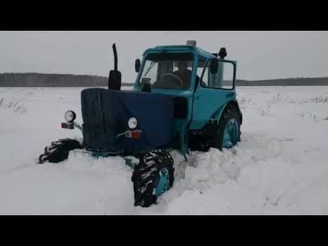 Видео: Трактор МТЗ-80 и моя работа,толкаем снег и ремонтируемся.