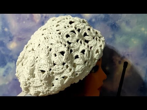 Видео: ЛЕТНИЙ, АЖУРНЫЙ БЕРЕТ КРЮЧКОМ. Видео для начинающих.