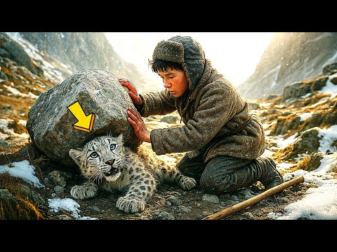 Видео: СНЕЖНЫЙ БАРС УПАЛ В УЩЕЛЬЕ И ЗВАЛ НА ПОМОЩЬ... ТО ЧТО СДЕЛАЛ МАЛЬЧИК...