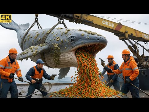 Видео: Спасательная команда помогает гигантскому финвалу очиститься от океанских наростов 🐋🌊 | Вдохновля...