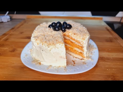 Видео: Сладкий торт из Батата без выпечки! Рецепт быстрый и простой