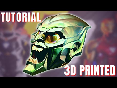 Видео: Создание шлема Зеленого Гоблина | Маска для косплея, напечатанная на 3D-принтере |