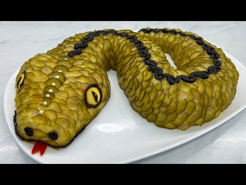 Видео: Новогодний Салат ЗМЕЯ на 2025 Год / Салат ЗМЕЯ на Новогодний Стол / Праздничный Салат / Salad Snake