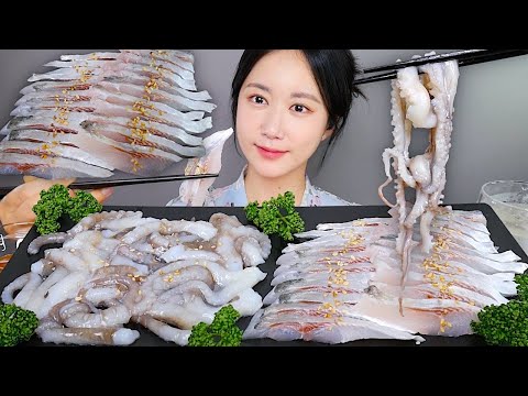 Видео: ASMR MUKBANG | Сырой Осьминог И Сырая Рыба С Костями🤍😉 | eating | Real Sound Mukbang