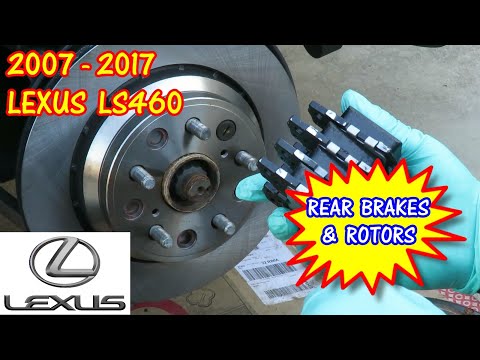 Видео: Замена задних тормозных колодок и роторов Lexus LS460 2007-2017