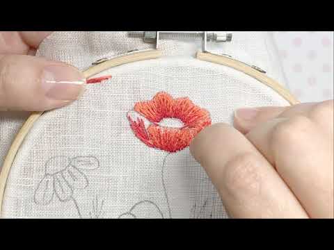 Видео: Вышивка гладью. Полевые цветы. Часть 2. Hand embroidery.  How to embroider wildflowers.  Part 2.