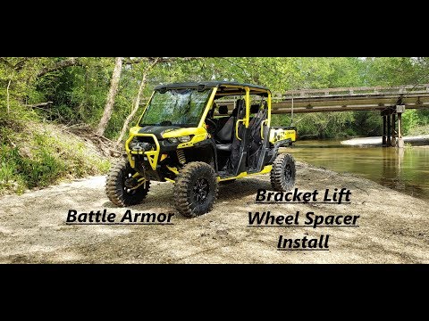 Видео: Подъем кронштейна Canam Defender XMR 2019 года и установка проставок